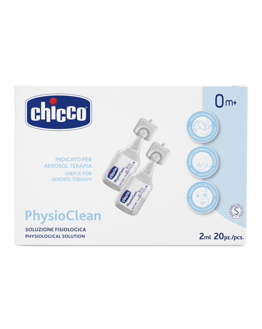 Physioclean soluzione fisiologica 2ml 20 pezzi - chicco