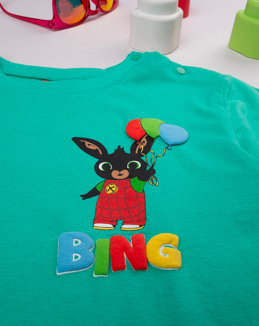 T-shirt verde maniche corte "bing"