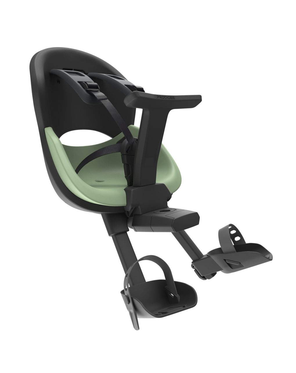 Prodigee icon front - seggiolino bici con montaggio anteriore verde giada