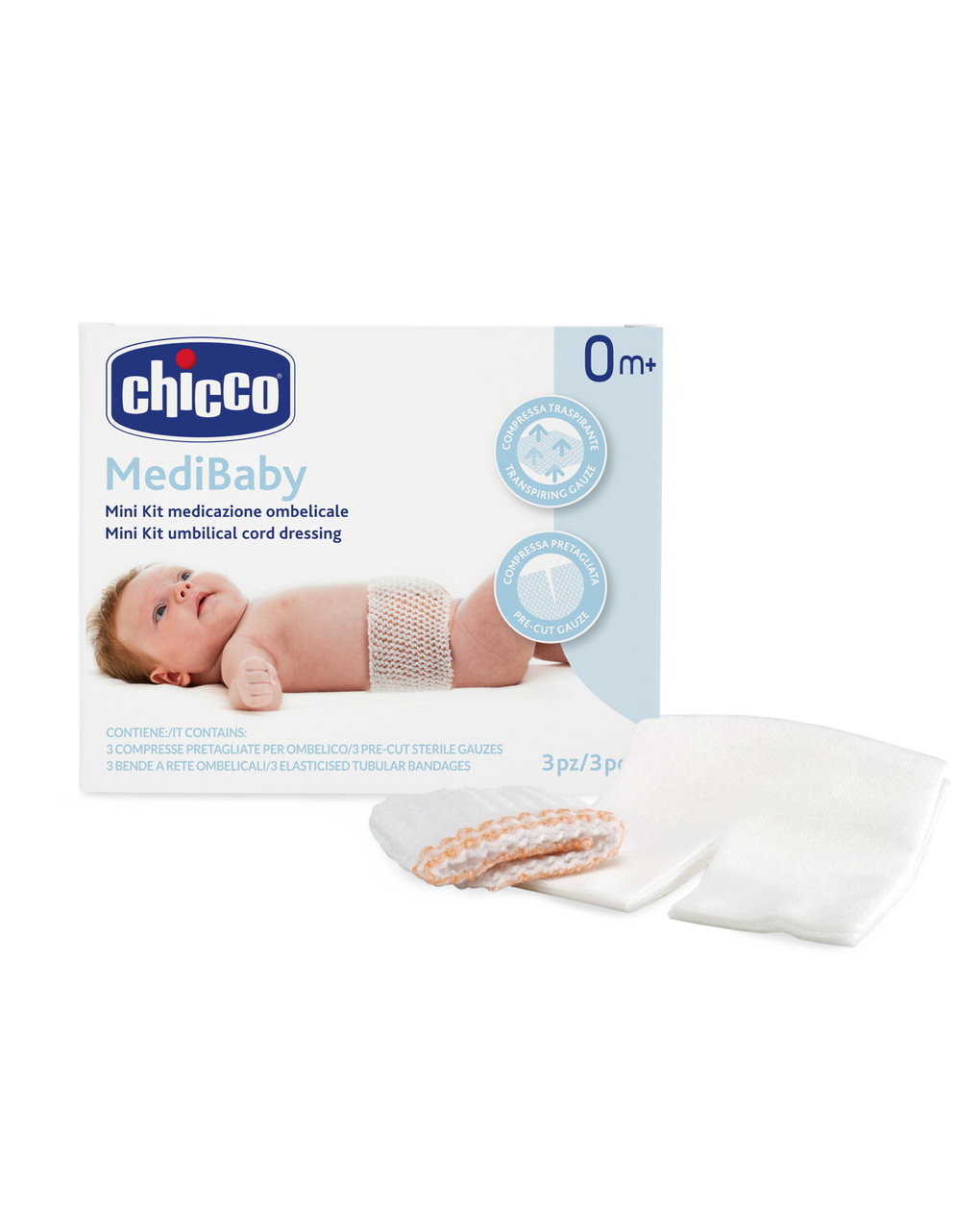 Mini kit medicazione ombelicale 0+ mesi - chicco