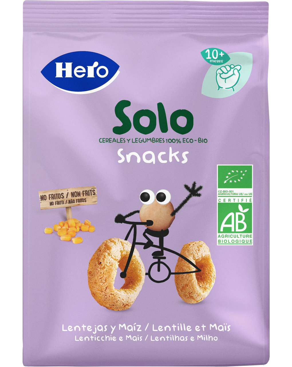 Baby snack lenticchie mais bio 50g - hero solo