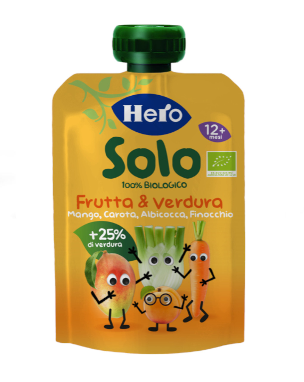 Pouch mango carota albicocca e finocchio 100 gr - hero solo