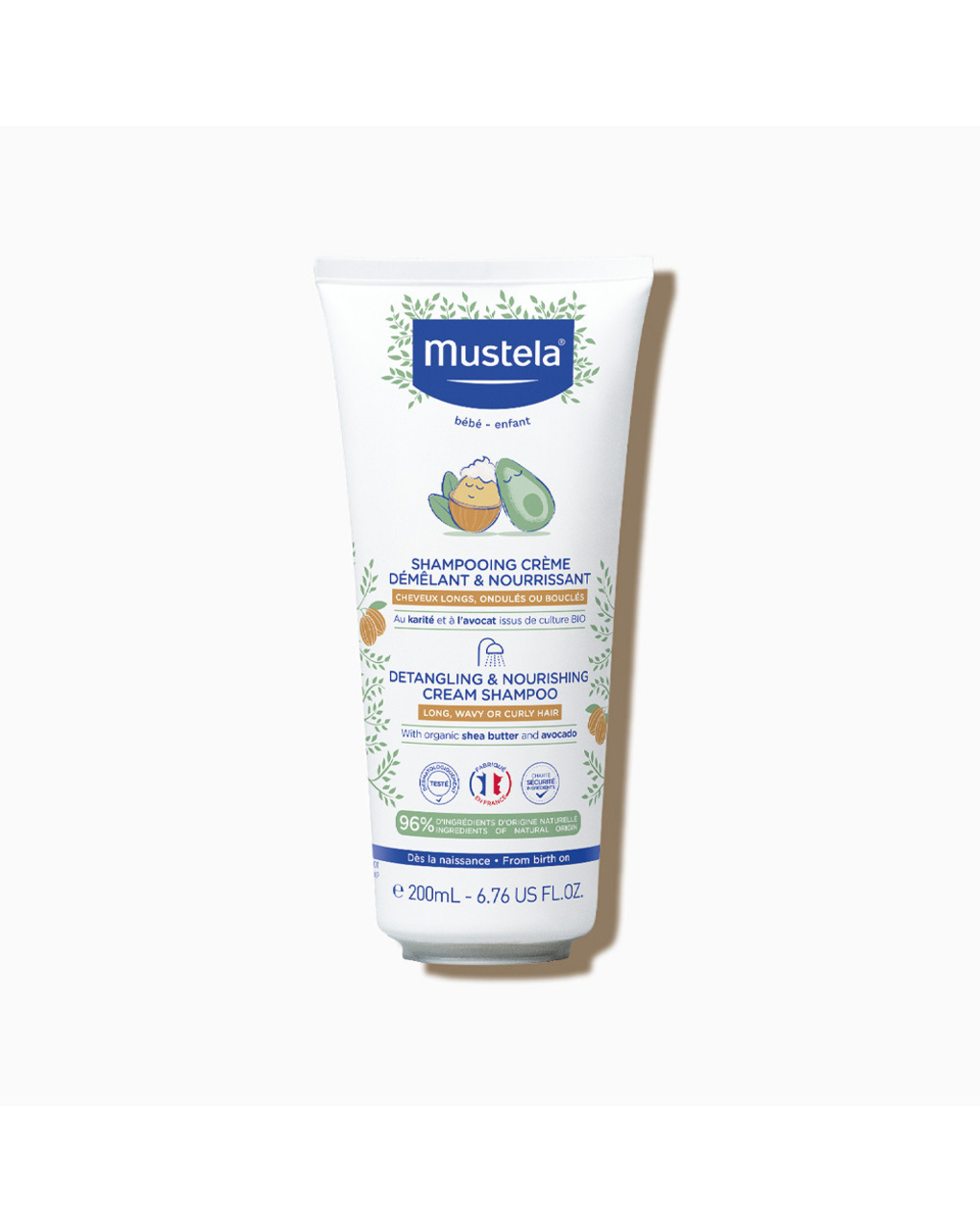 Shampoo balsamo nutriente e districante 200ml - mustela