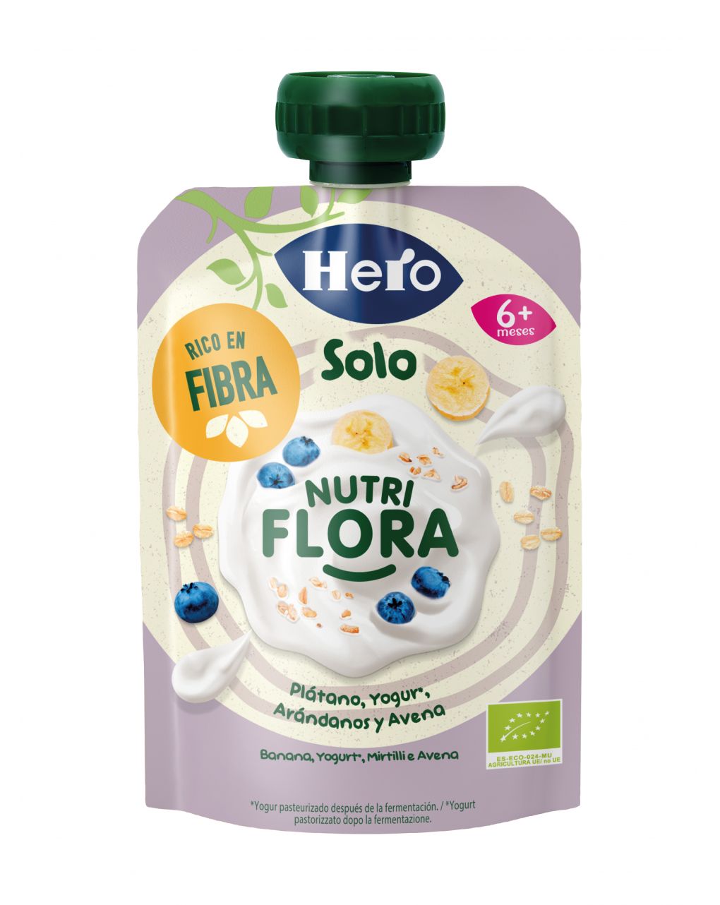 Hero pouch nutriflora yogurt banana avena mirtilli 100