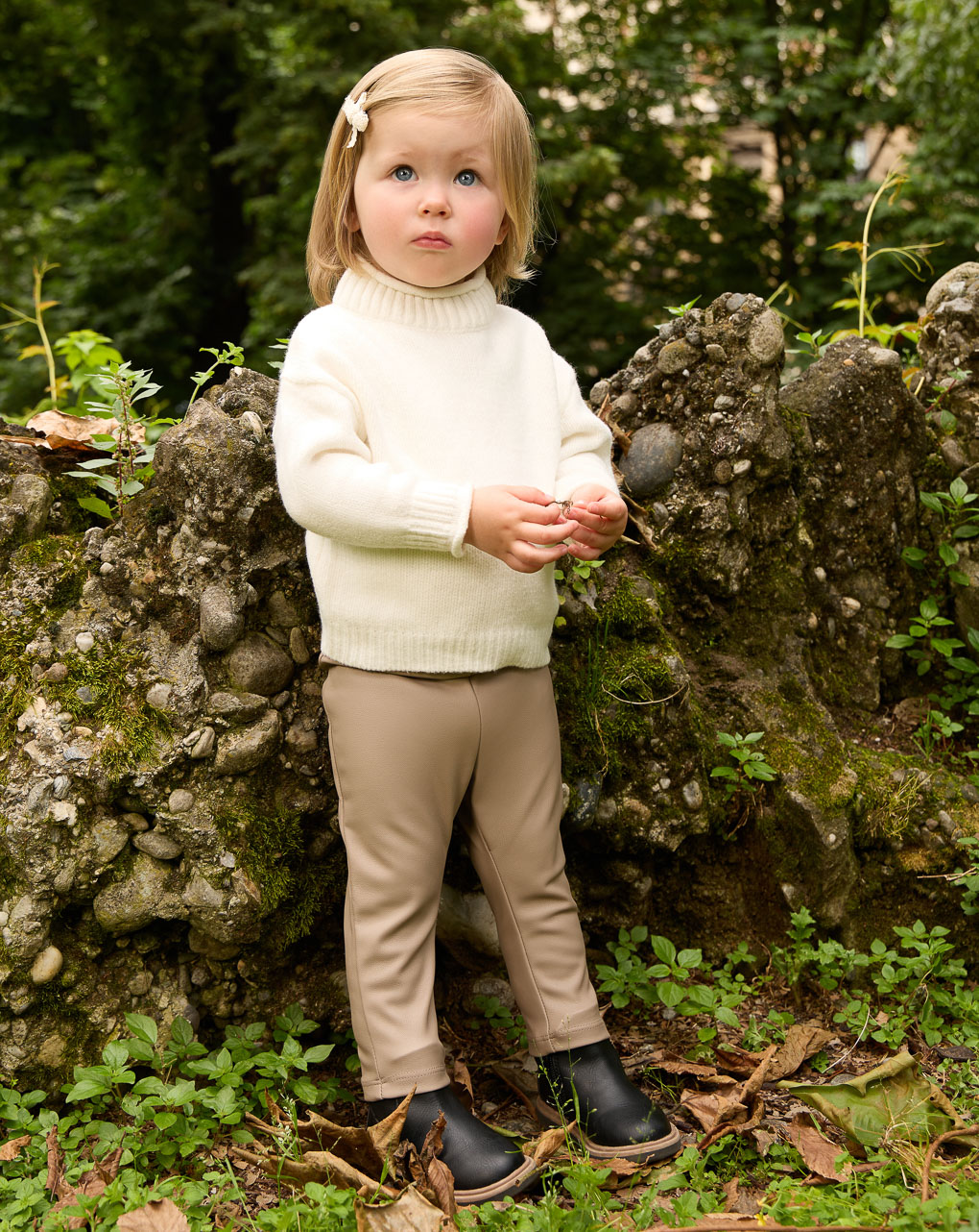 Maglia tricot bimba beige