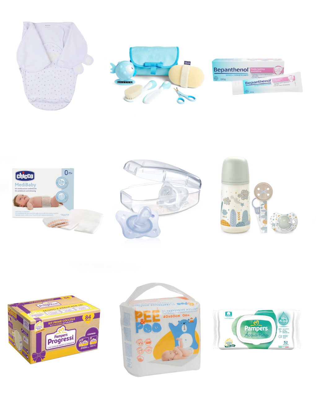 I must-have per il ritorno a casa con il bebè - kit azzurro