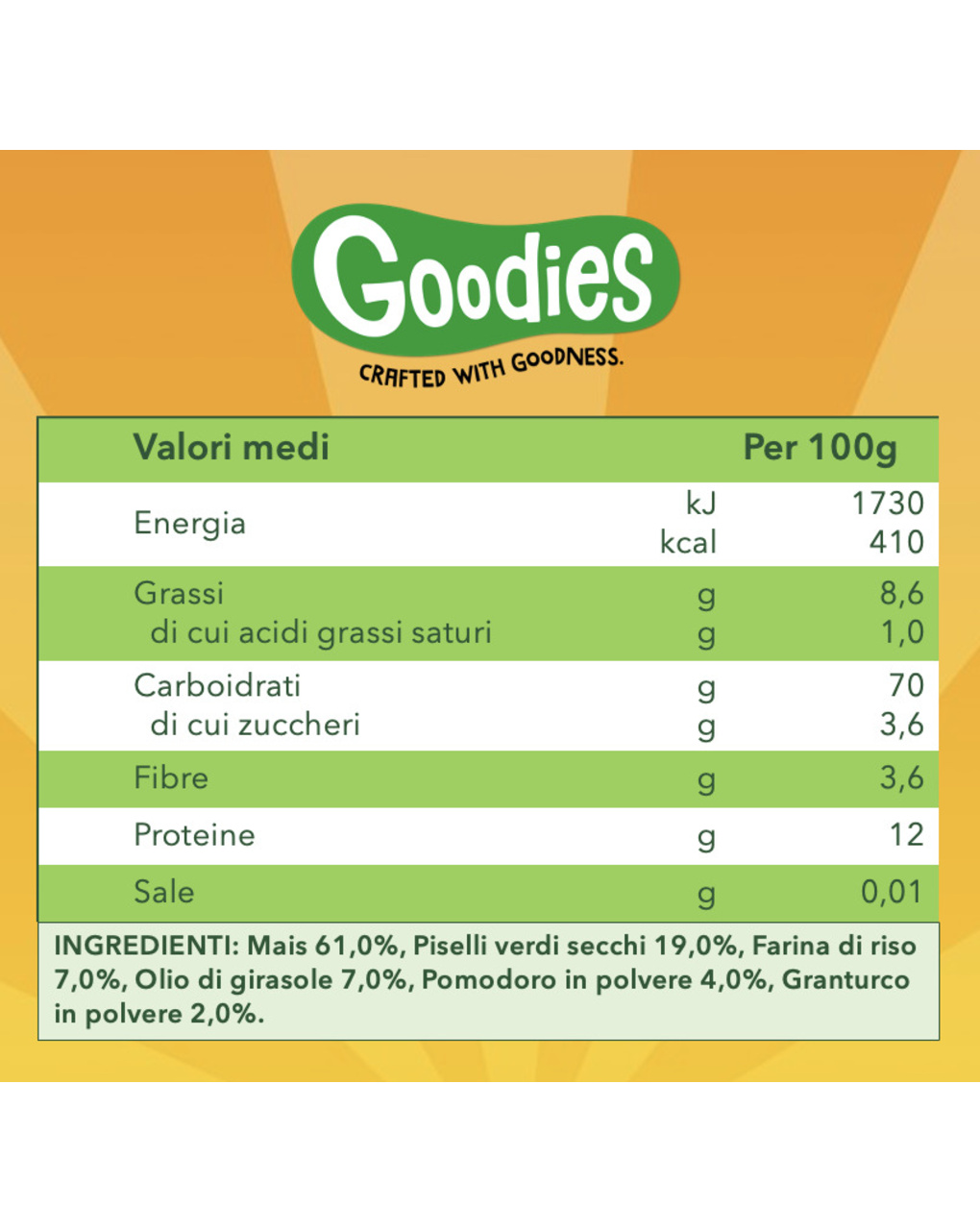 Goodies veggie sticks 30 gr - hero