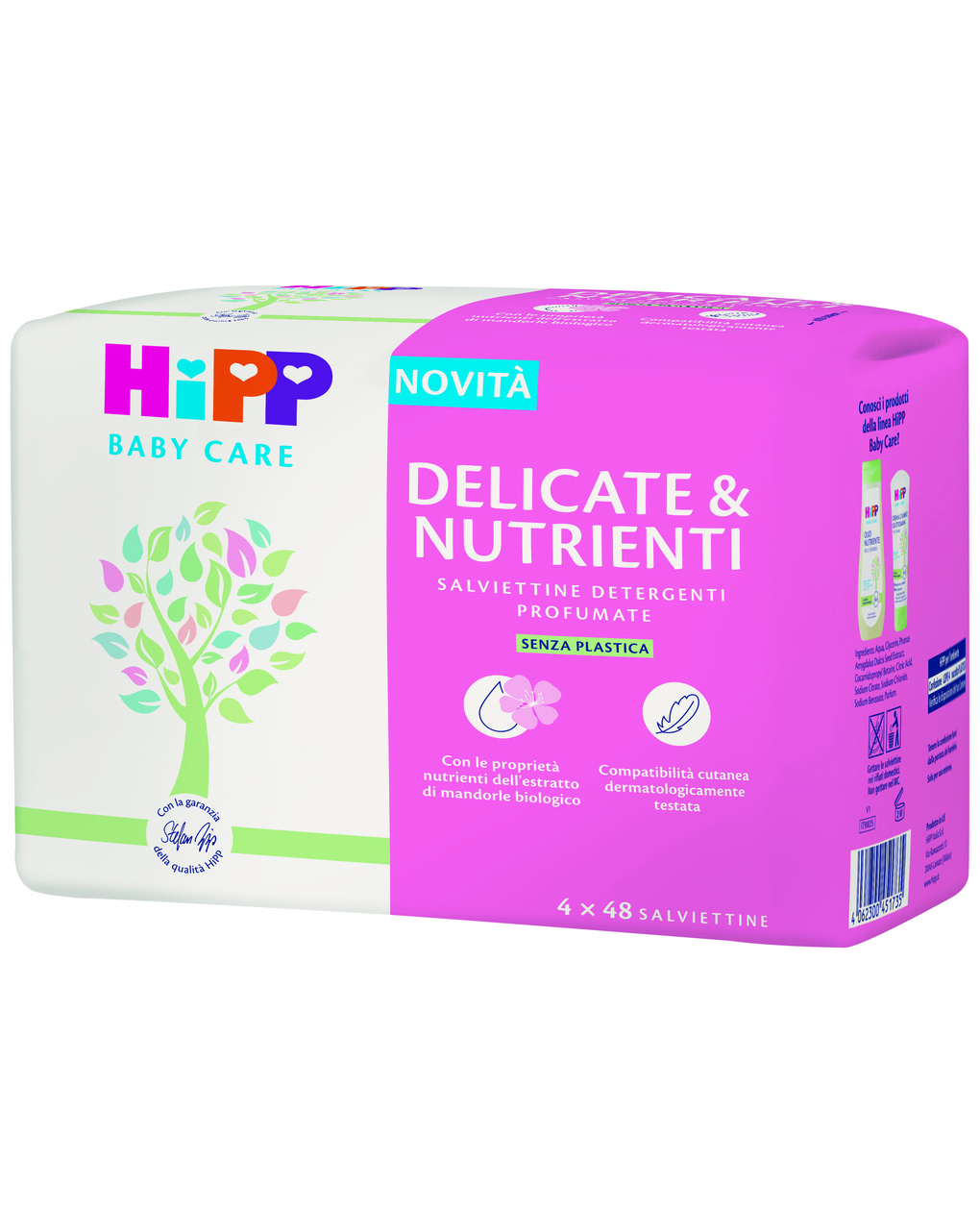 Salviettine delicate & nutrienti 4x48 - hipp baby care