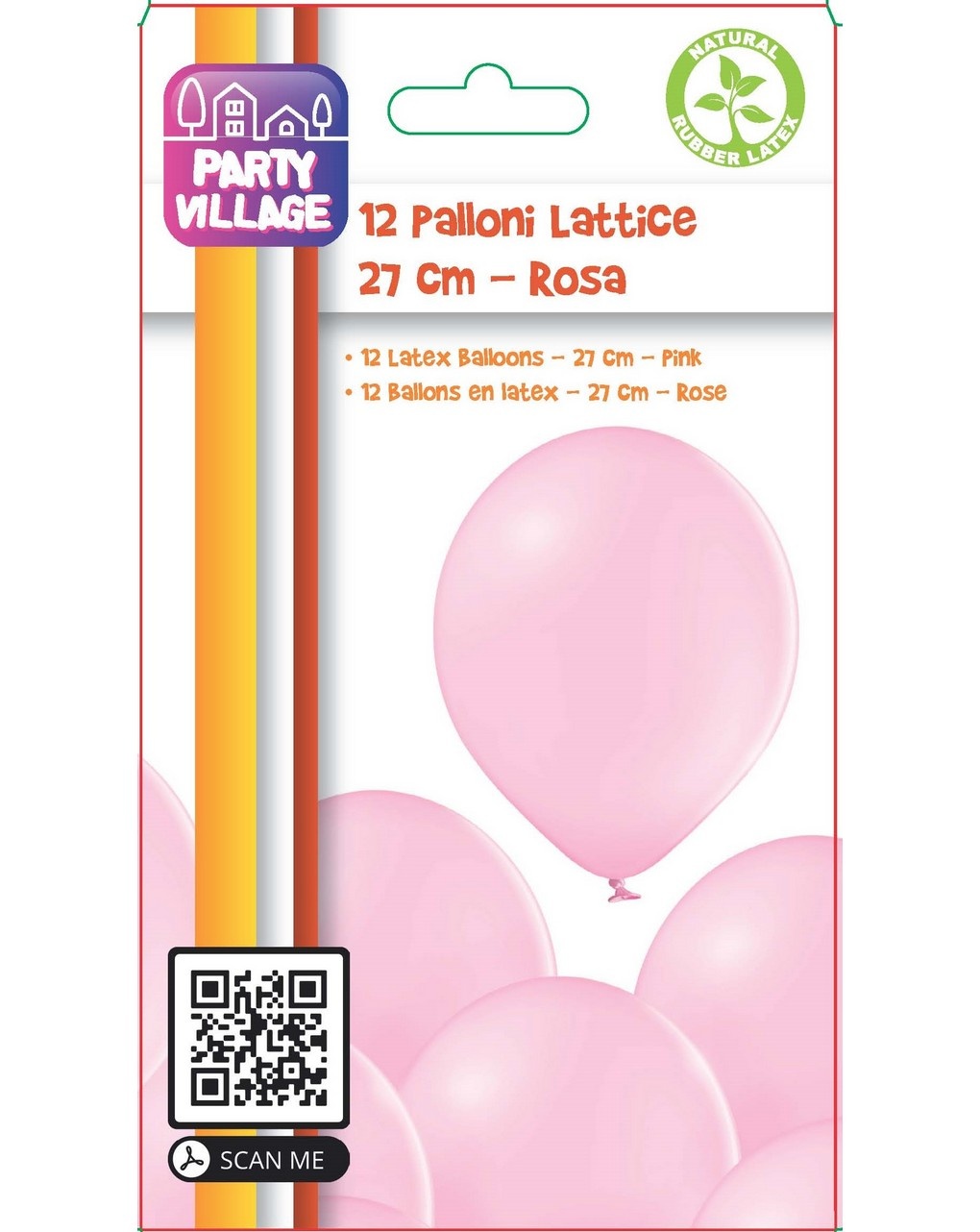 Pallone lattice 10,5"  - 27 cm - 12 palloncini - rosa