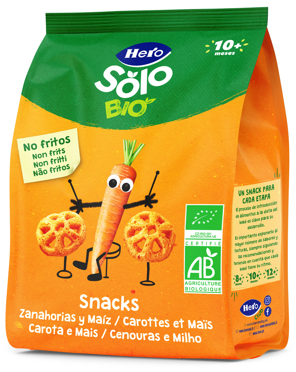 Snack carota mais 40g - hero solo