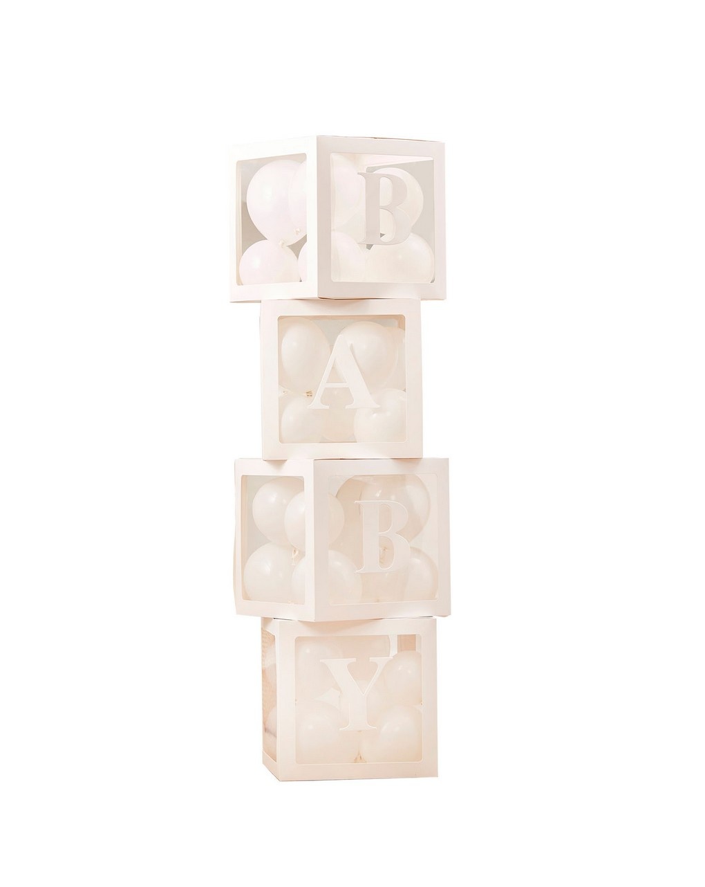 Baby blocks palloncini per feste bambini - 4 scatole bianche