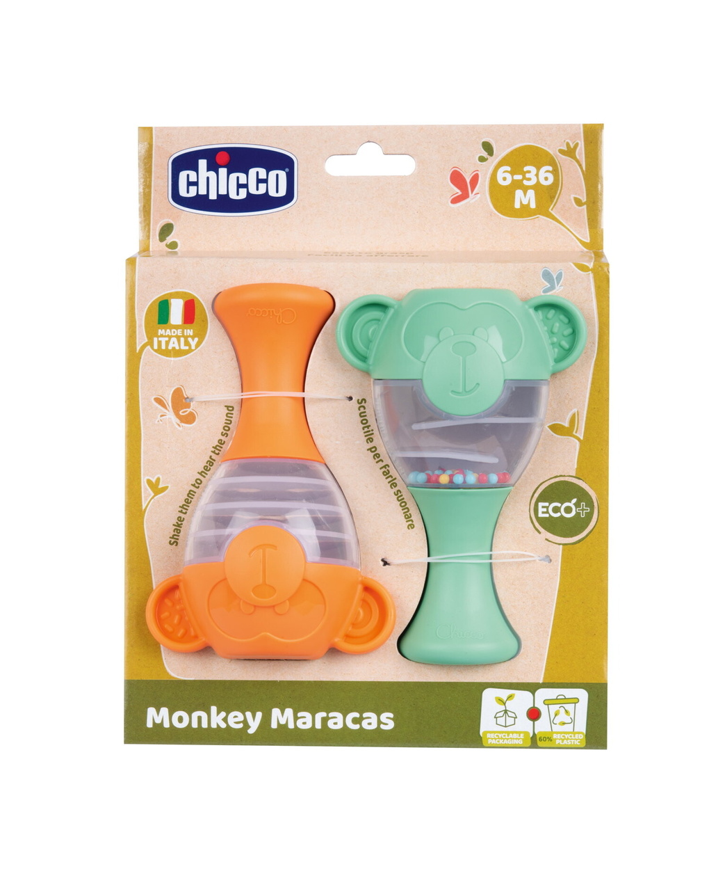 Gioco maracas eco+ -  6m+ - chicco