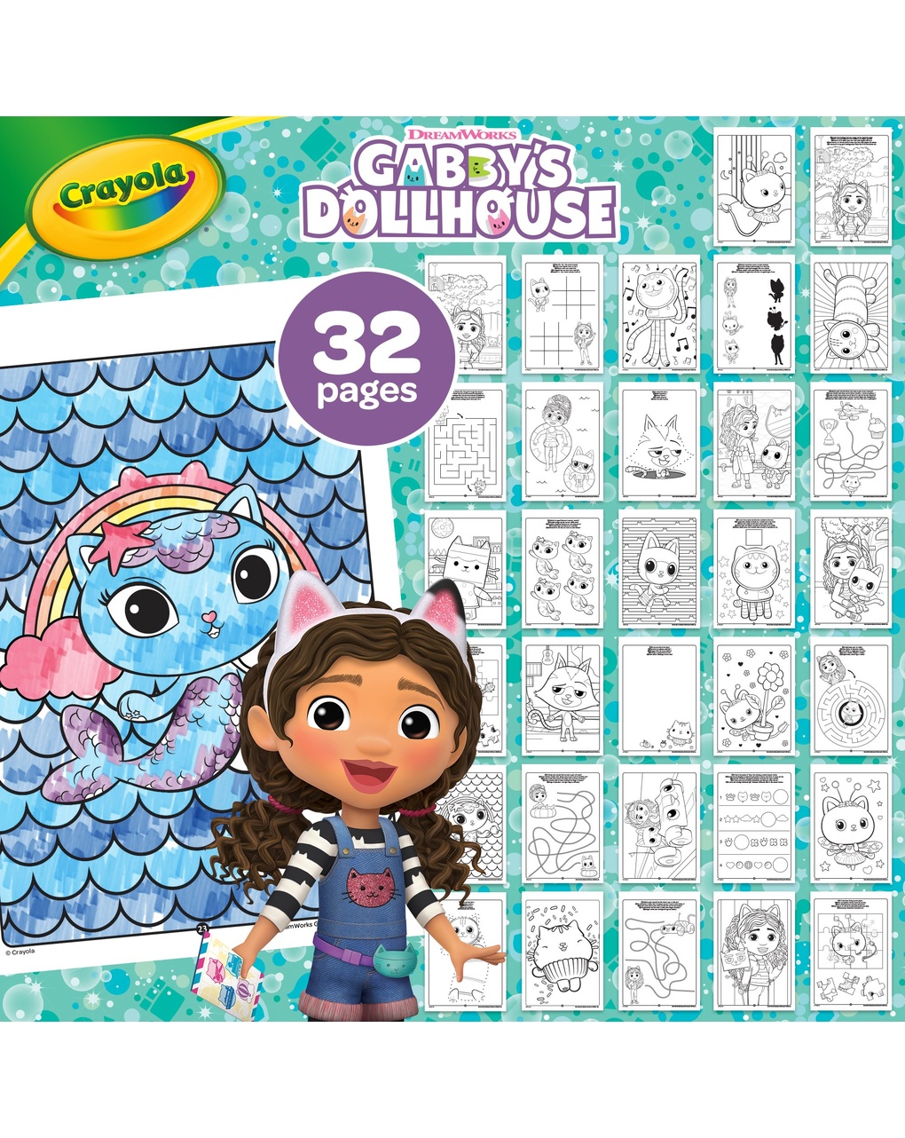 Album attività & coloring gabby's dollhouse - 3+ crayola