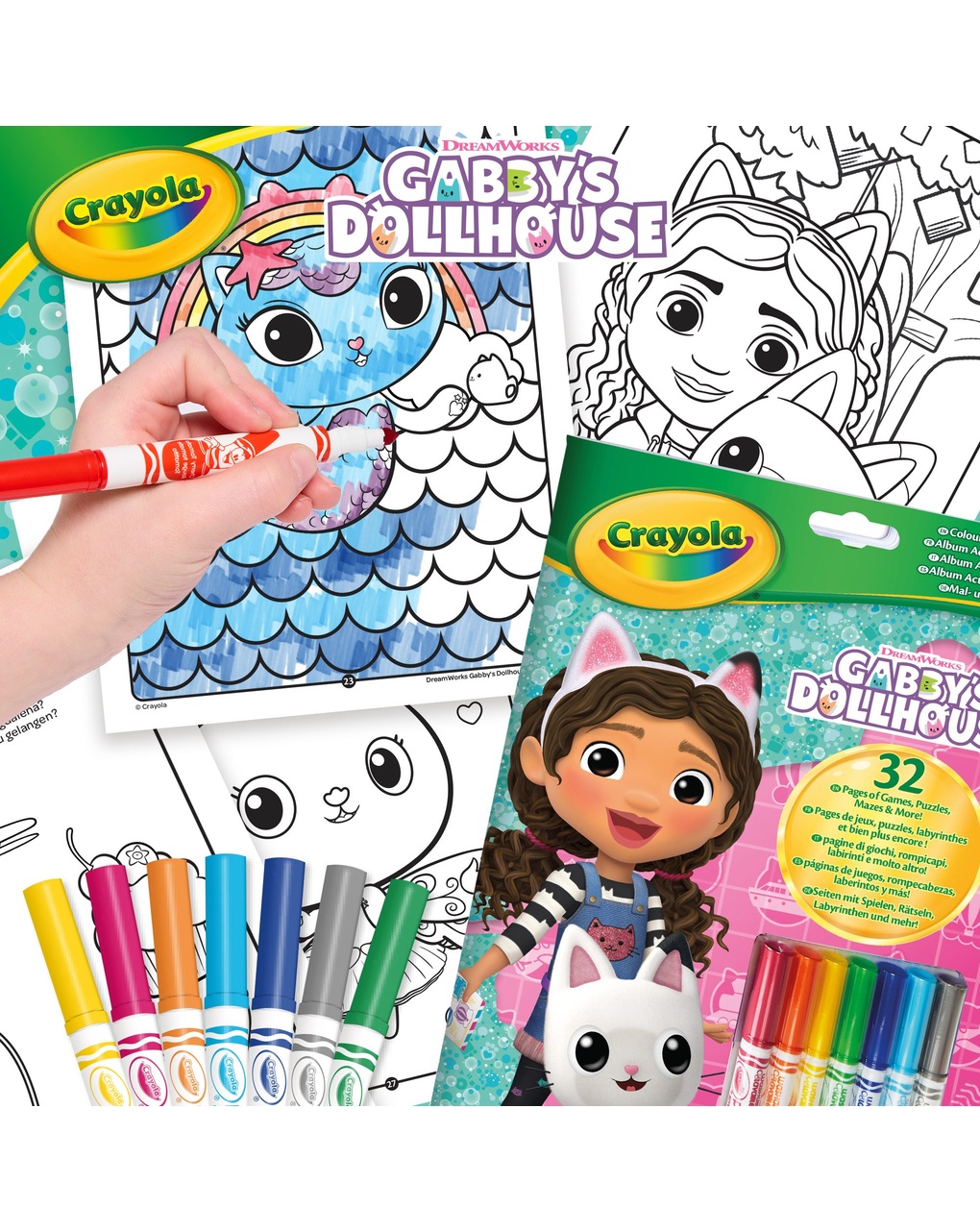 Album attività & coloring gabby's dollhouse - 3+ crayola