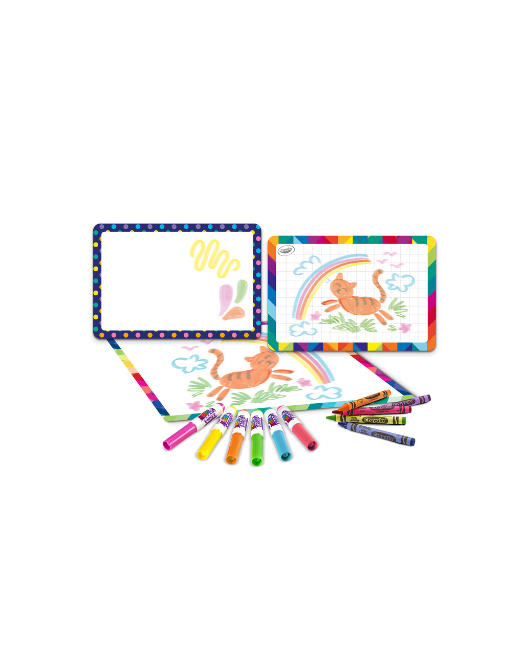 Set lavagnette bianche creative, per colorare e scrivere - 5+ crayola