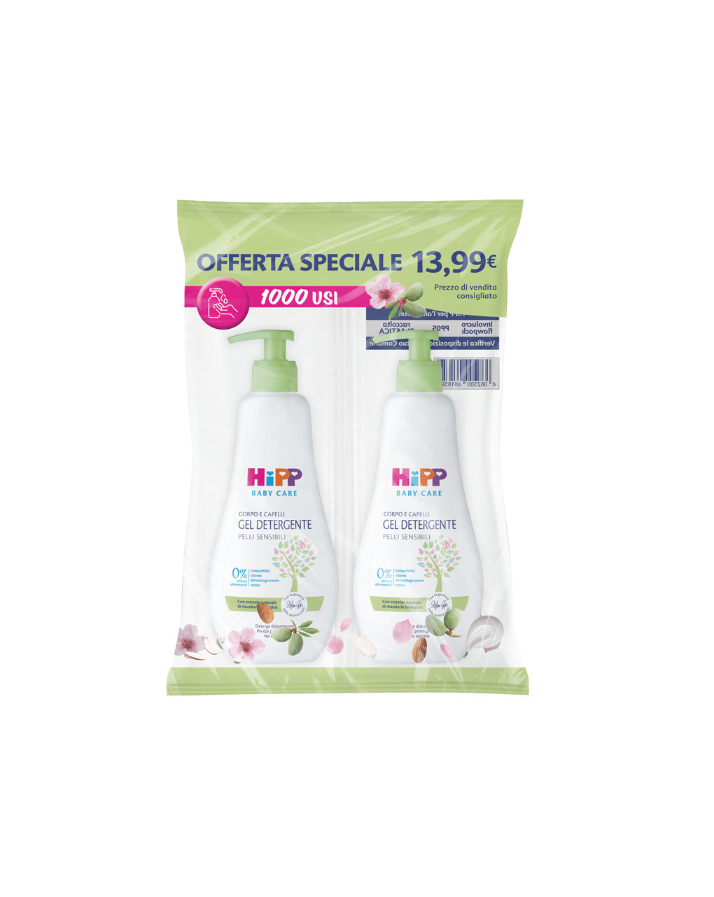 Special pack doppio gel detergente per corpo e capelli - hipp baby