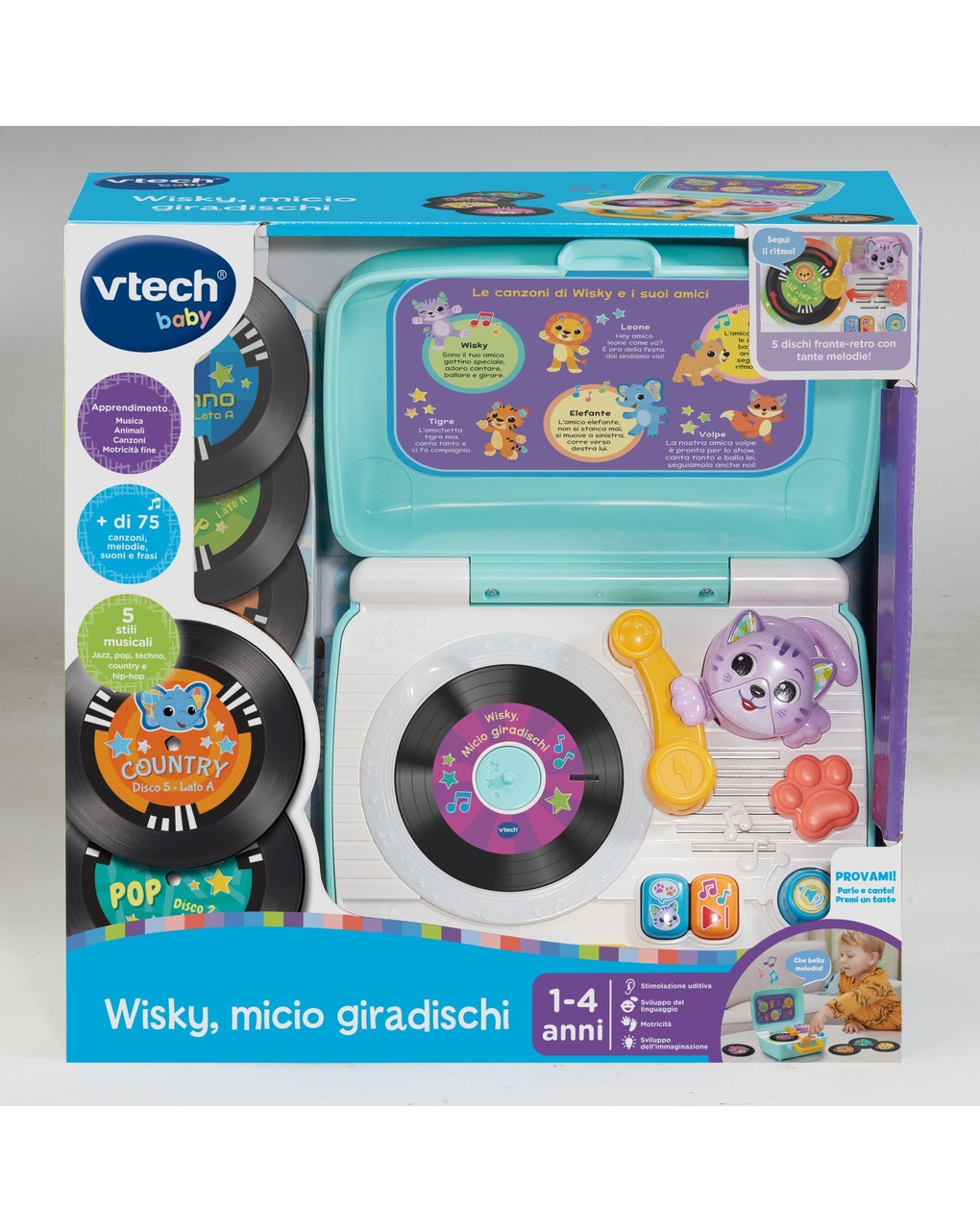 Divertiamoci con la musica di wisky, il primo giradischi per bambini - 12m+ - vtech