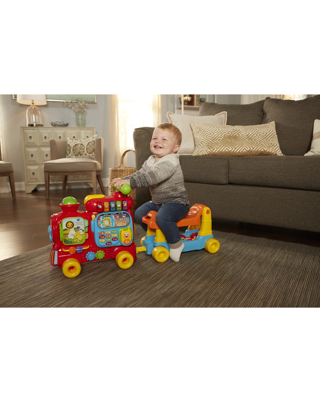 Edo, maxi treno cavalcabile. una grande locomotiva 7 in 1 per partire all’avventura - 12m+ - vtech