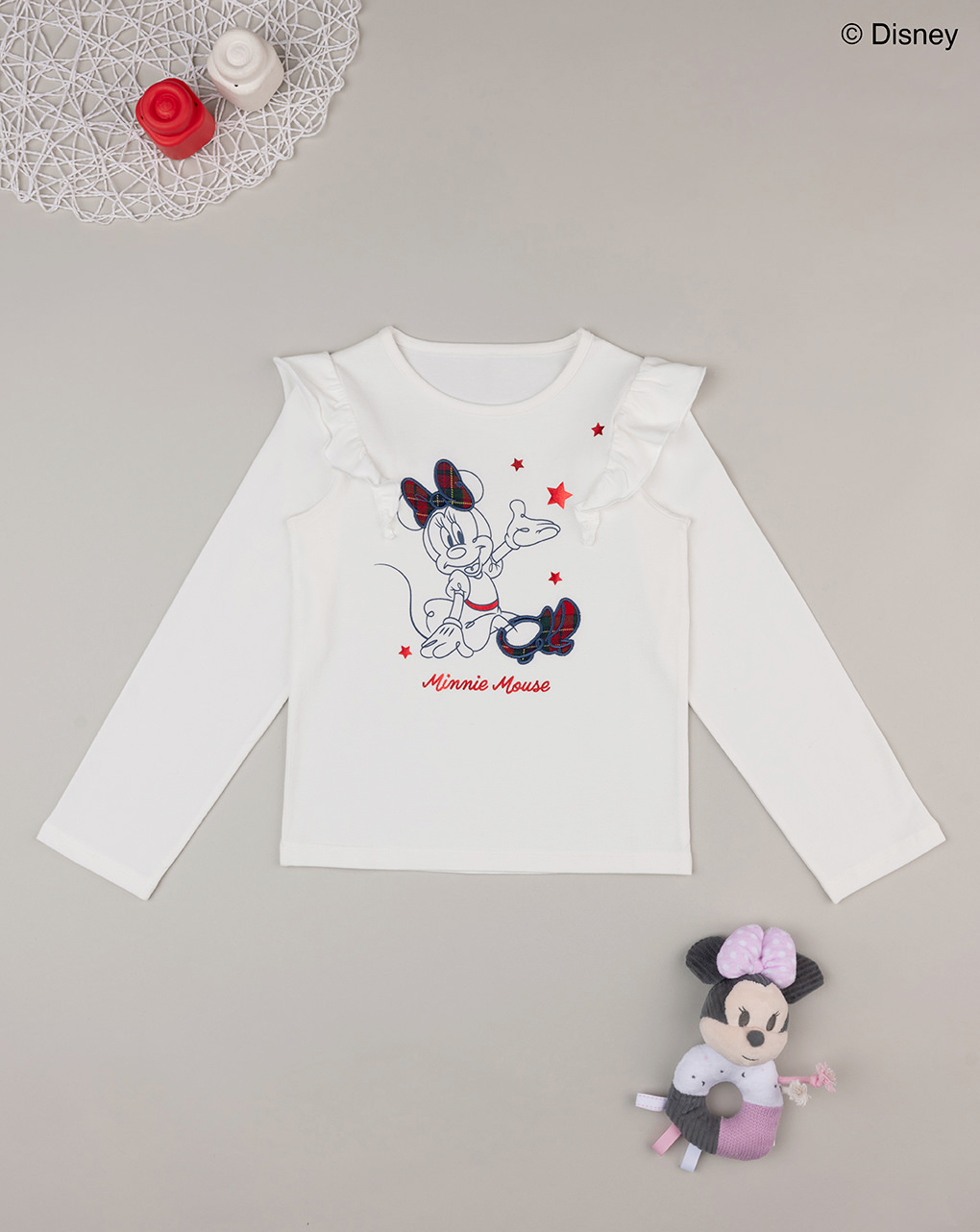 T-shirt bimba bianca minnie