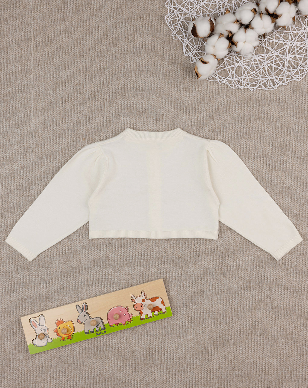 Cardigan tricot bimba bianco