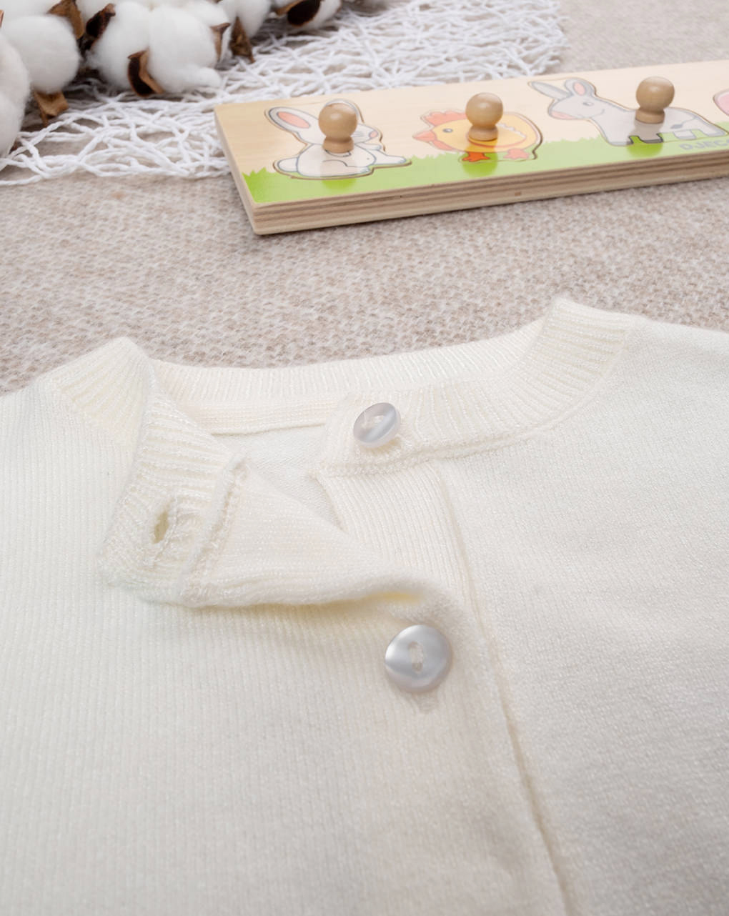 Cardigan tricot bimba bianco