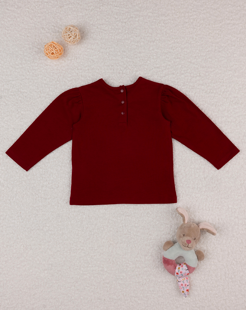 T-shirt bimba bordeaux