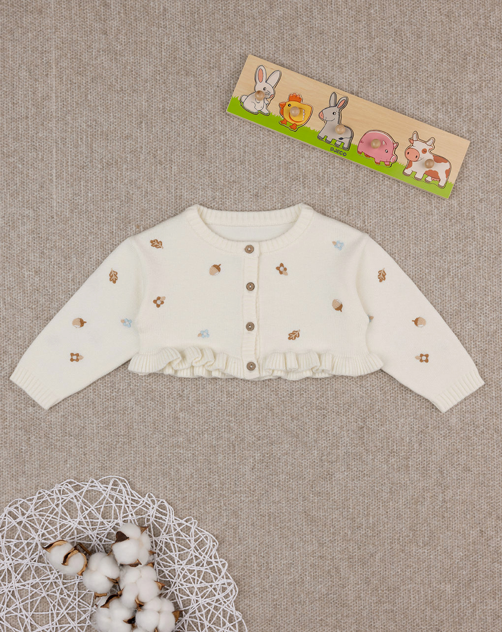 Cardigan tricot bimba bianco