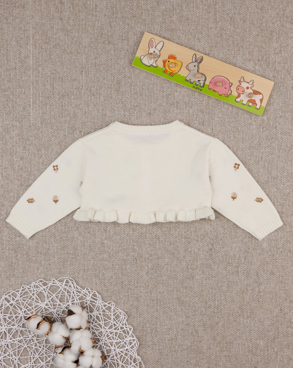 Cardigan tricot bimba bianco