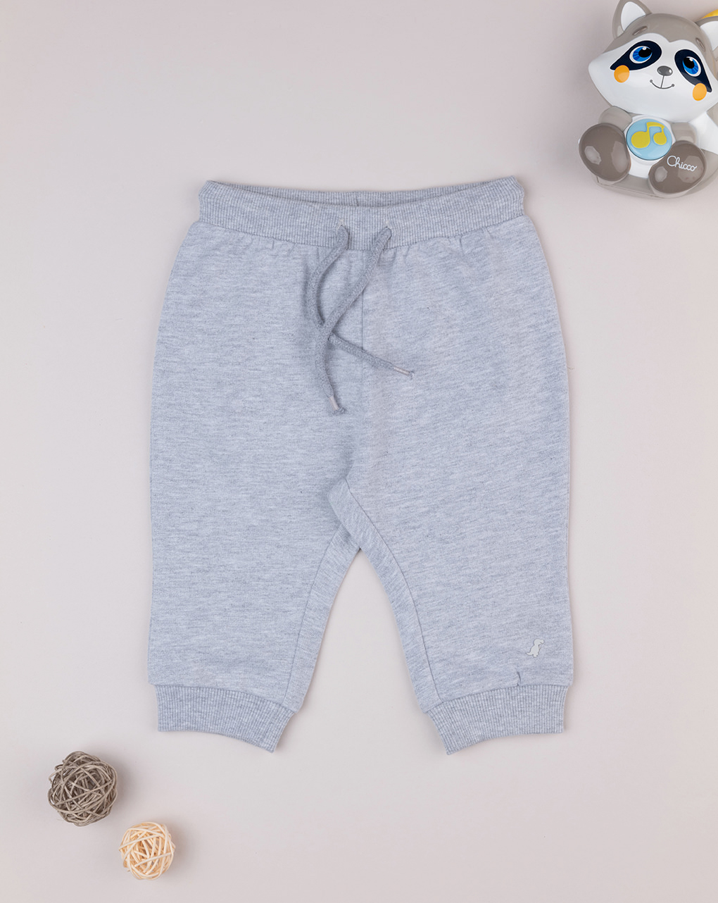 Pantalone felpato bimbo grigio