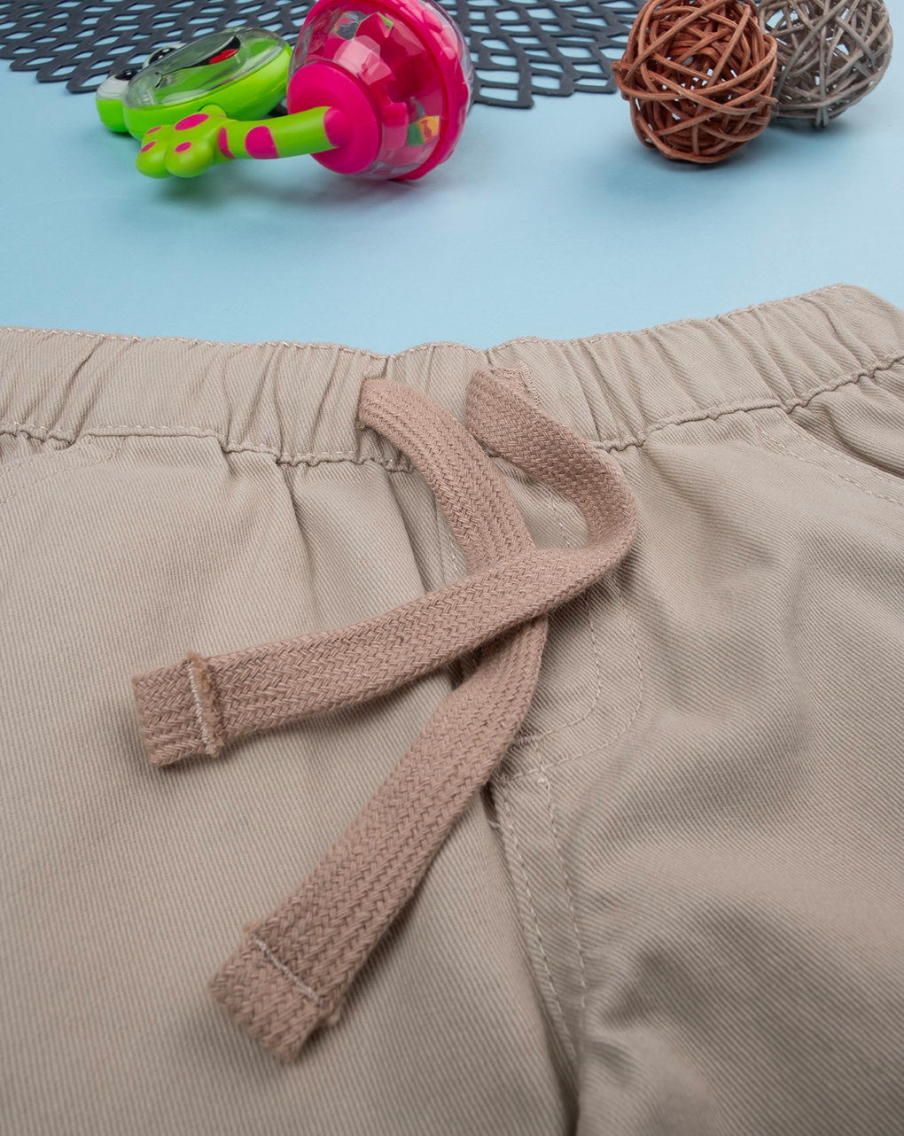 Pantalone twill bimbo beige