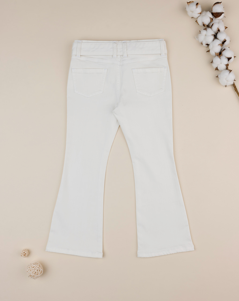 Pantalone bimba a zampa bianco