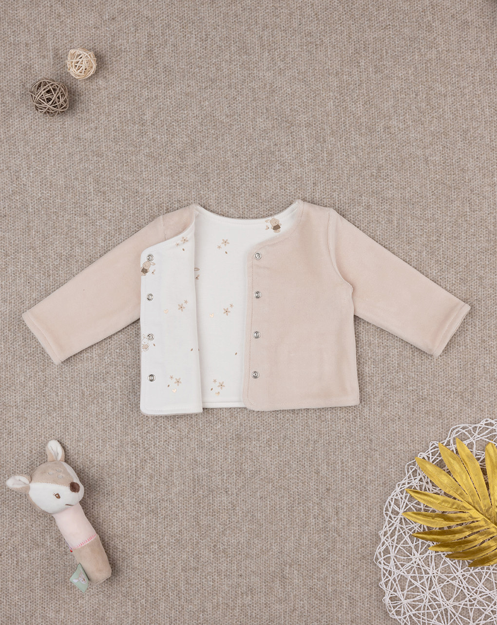 Set tutina più cardigan panna