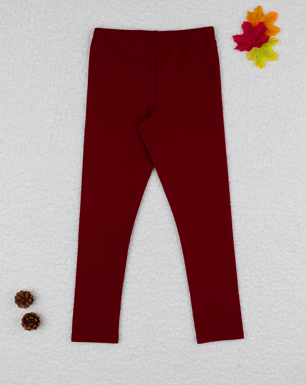 Legging bimba bordeaux con stampa