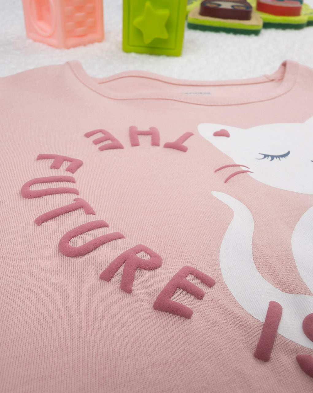 T-shirt bimba rosa stampata