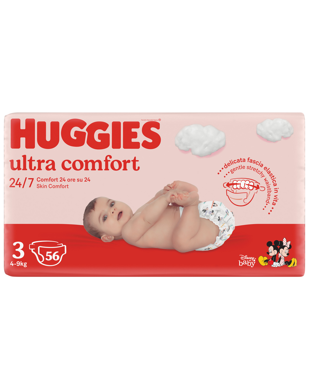 Pannolini ultra comfort tg.3 – 56 pezzi – huggies