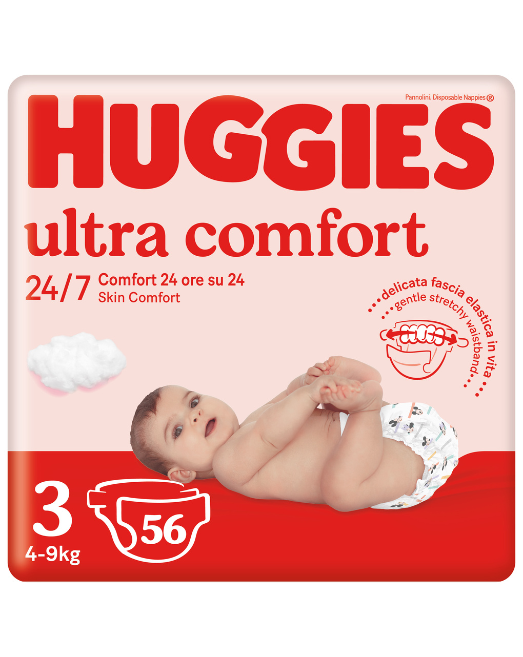 Pannolini ultra comfort tg.3 – 56 pezzi – huggies