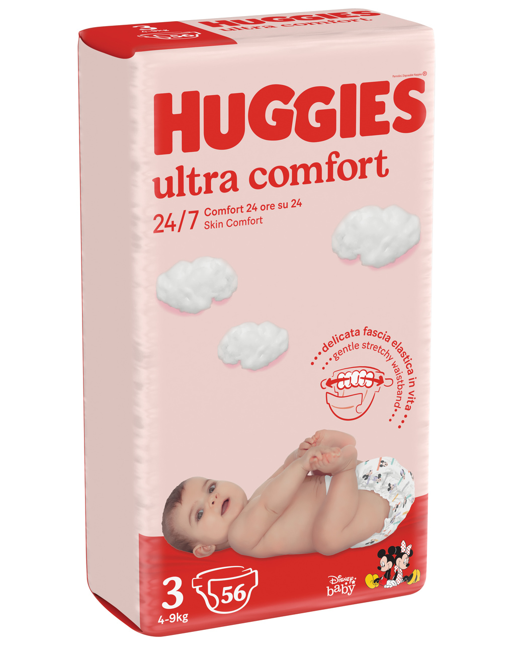 Pannolini ultra comfort tg.3 – 56 pezzi – huggies