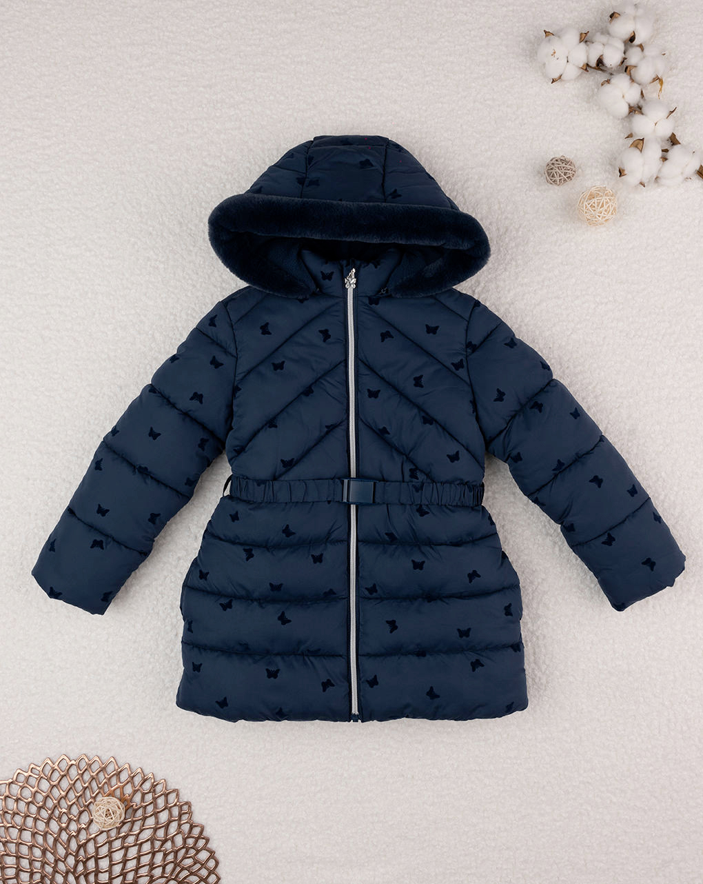 Cappotto bimba blu