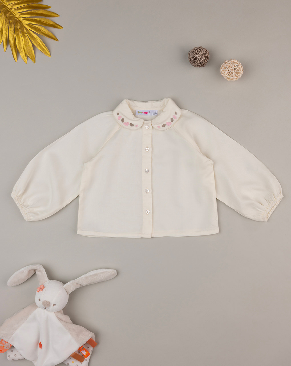 Camicia bimba beige