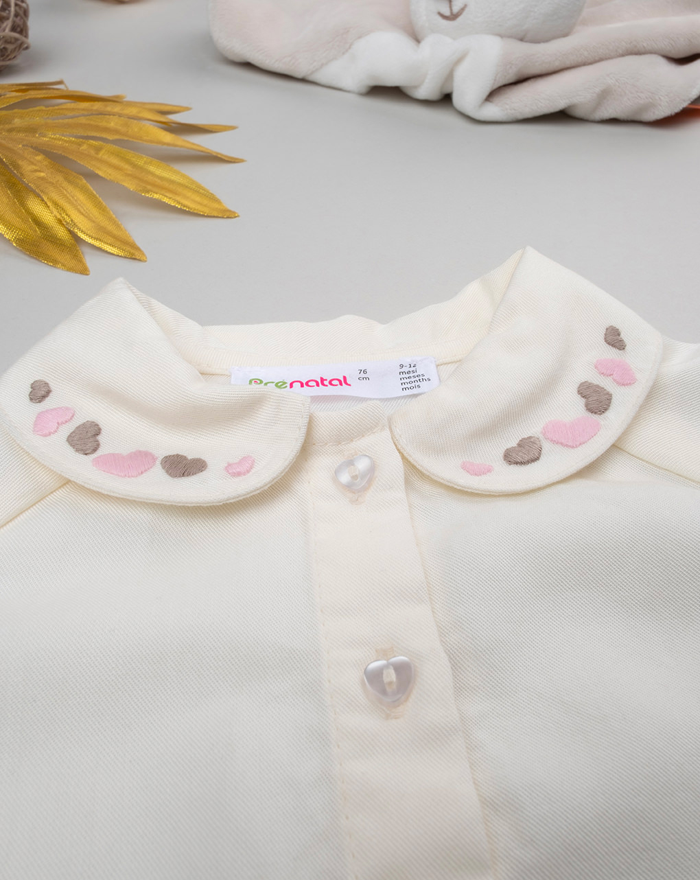 Camicia bimba beige