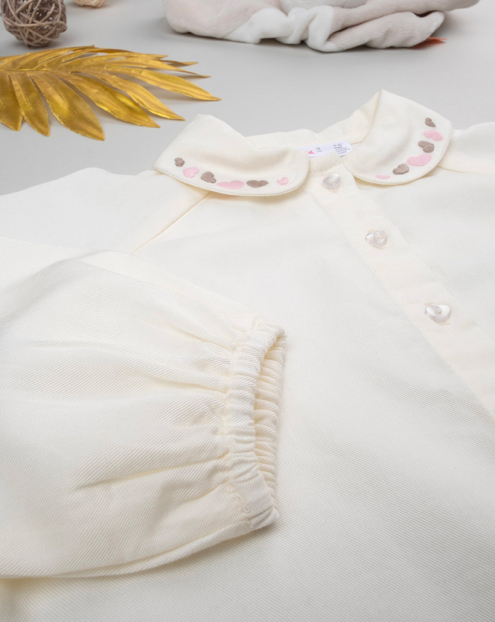 Camicia bimba beige