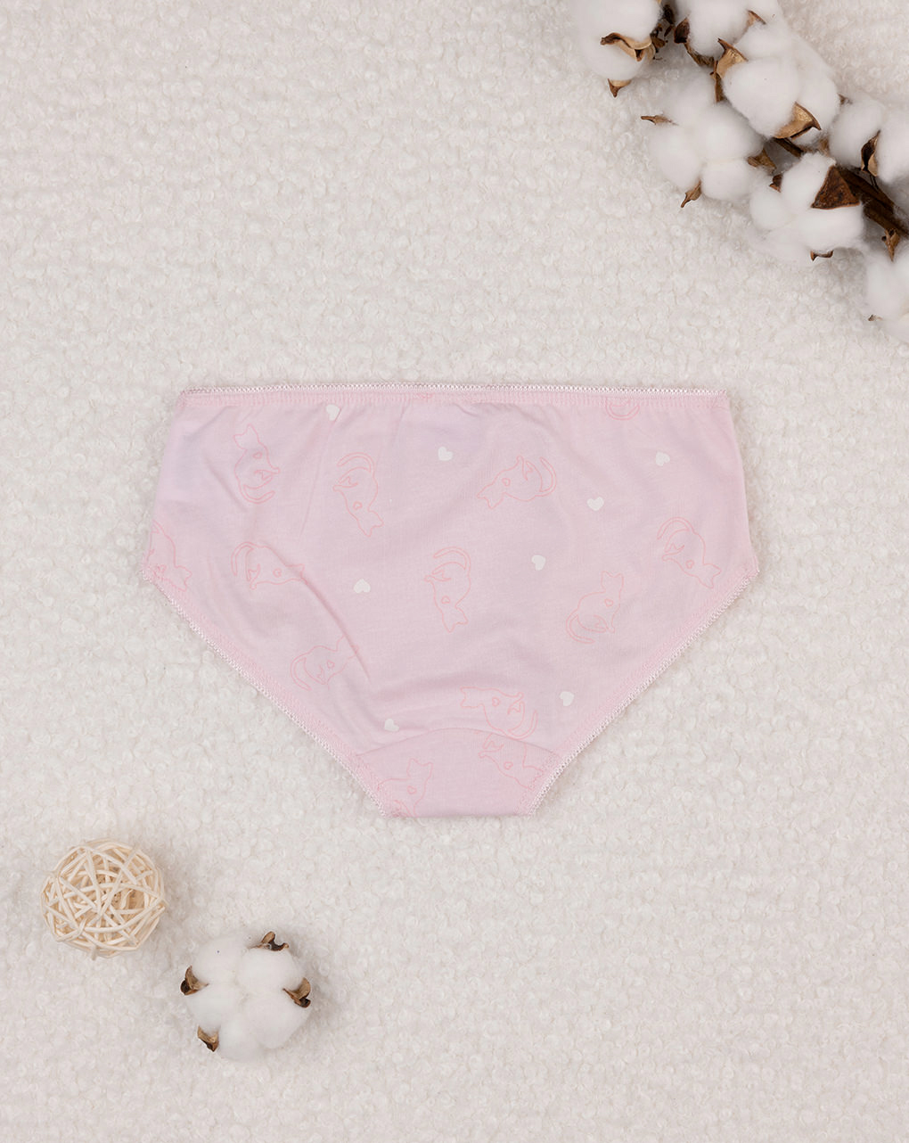 Slip bimba rosa con gattini