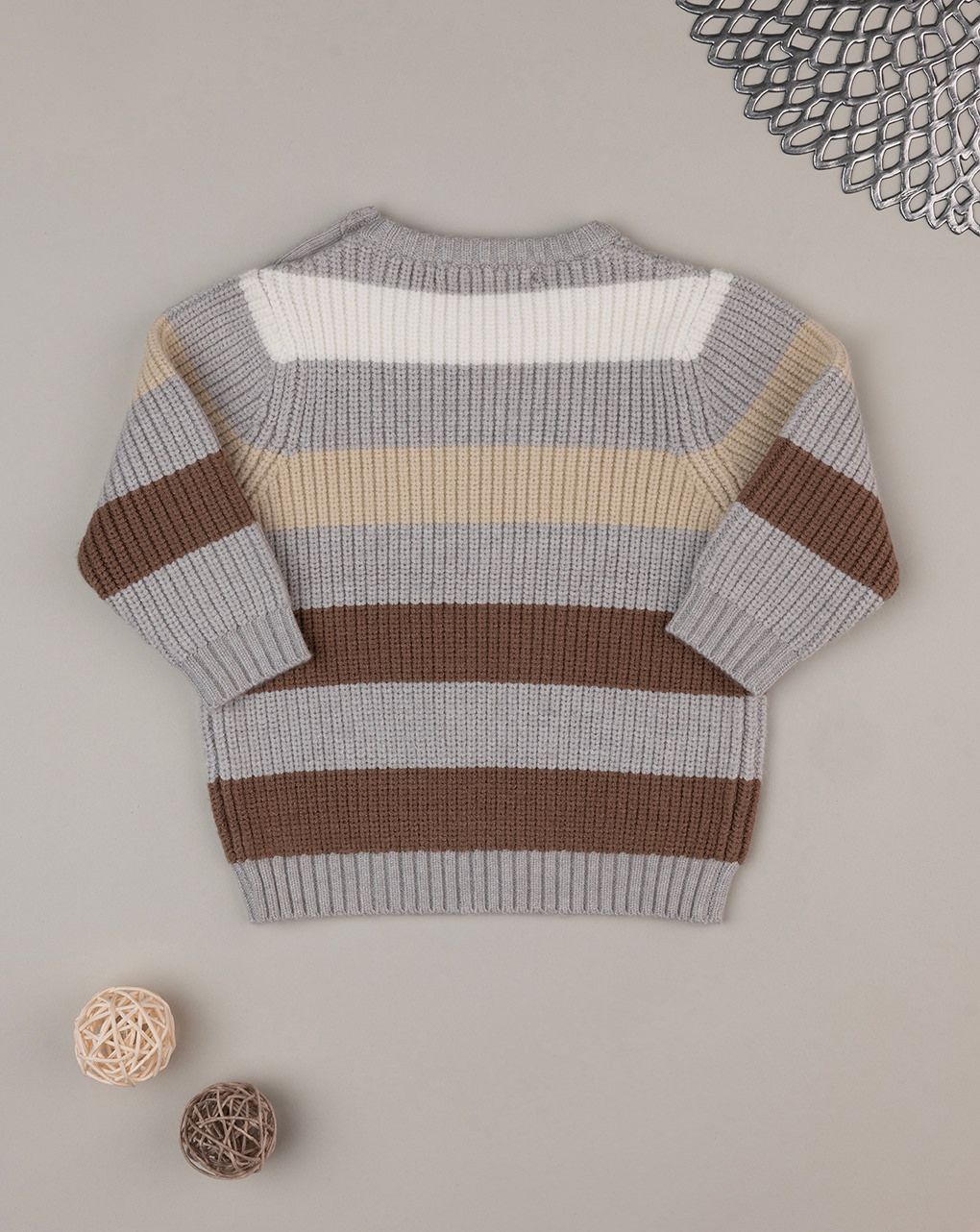 Maglia tricot rigata "teddy"