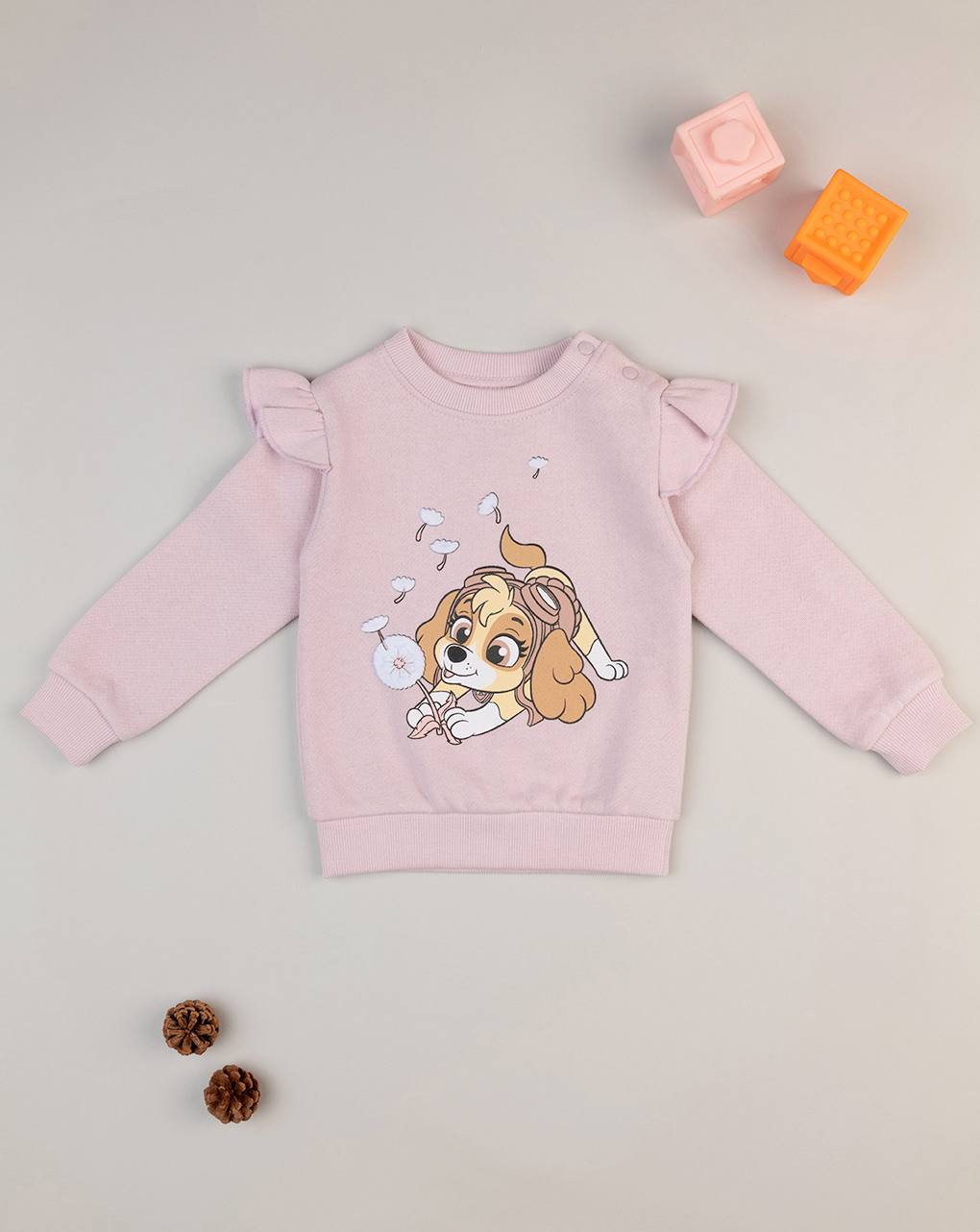 Felpa garzata bimba rosa paw patrol