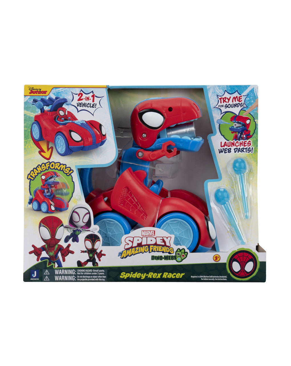 Spidey veicolo da 20 cm trasformabile in t-rex racer