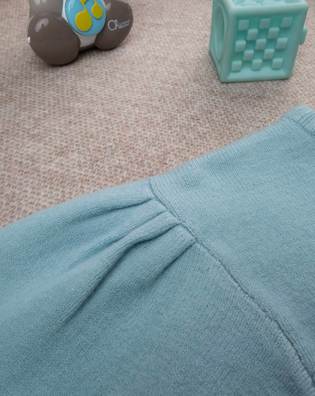 Maglia tricot bimba azzurra