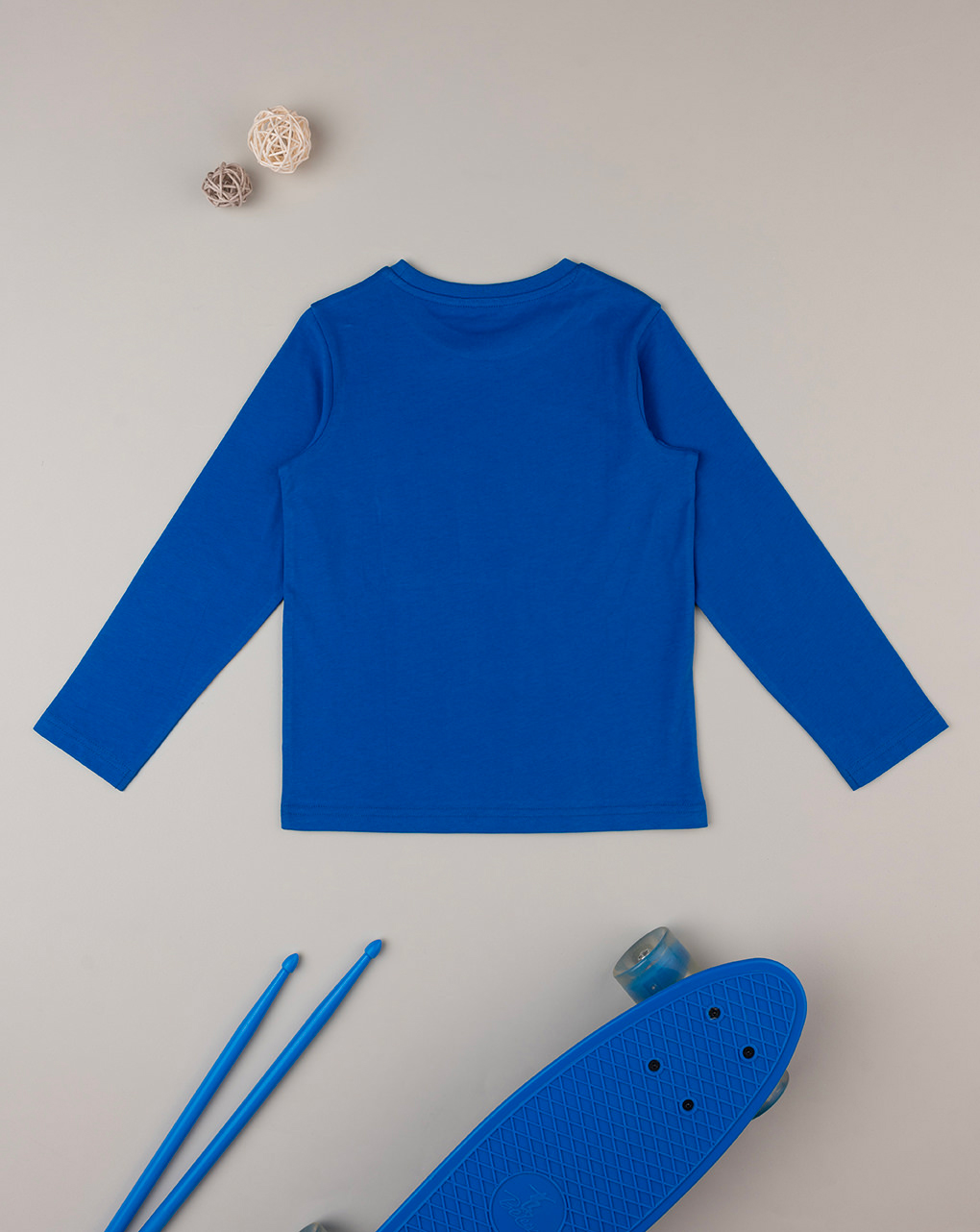 T-shirt bluette bambino con stampa