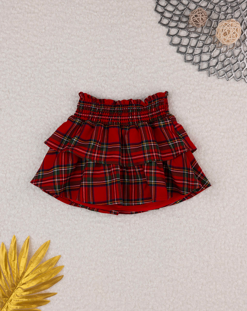 Gonna tartan bimba rossa