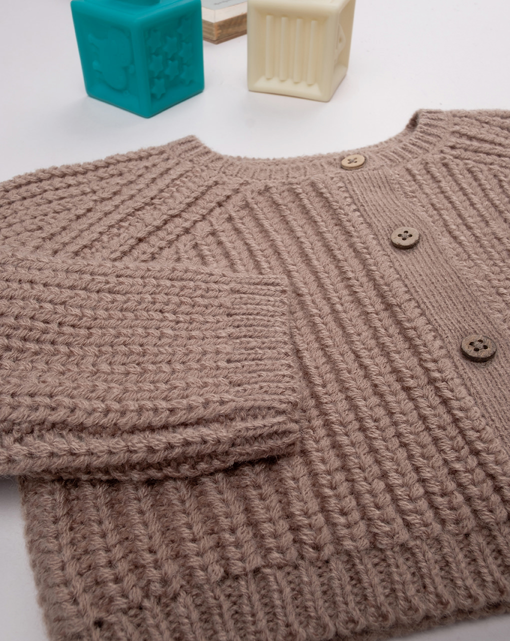 Cardigan tricot bimba marrone