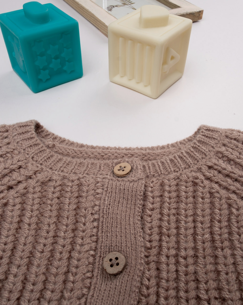 Cardigan tricot bimba marrone